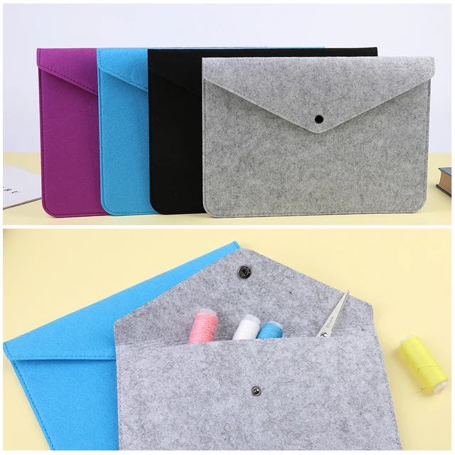 Advance Geotextile Felt Fabric Felt Document Folders  Portable File Holder Organizer with Button Closure - Felt Document Folders  Portable File Holder Organizer with Button Closure