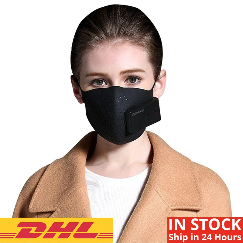 

Fresh Air Supply Face Mask Reusable Respirator Intelligent Dust Pollution Purifying Up to 4 Hours Battery Life for Dustproof