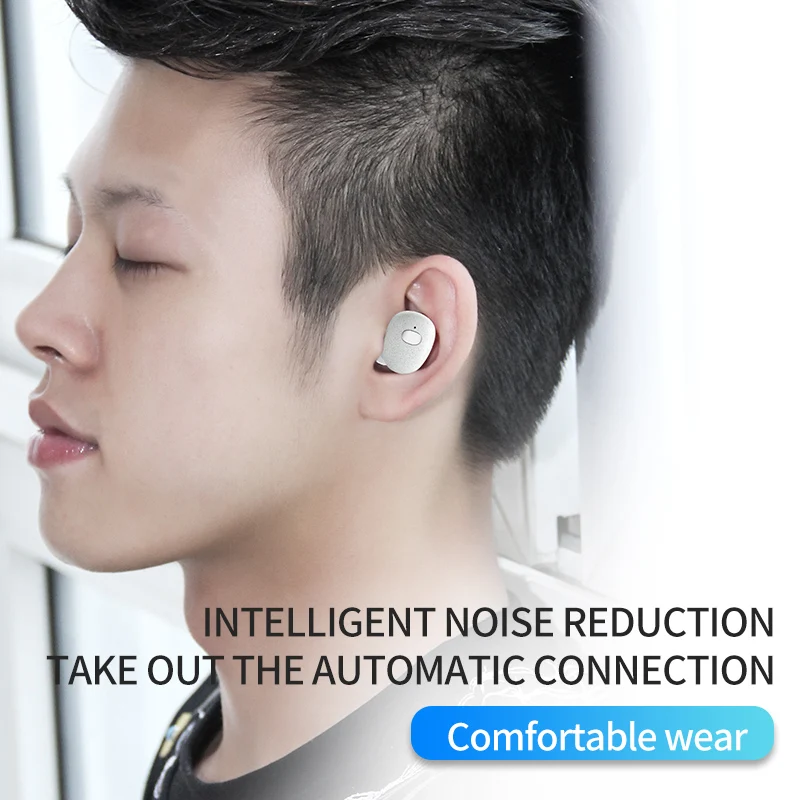 Wireless Bluetooth 5.0 Sport Headset Noise Redution Automatic Pairing Waterproof Music Earphone With Charge Case For Smart Phone