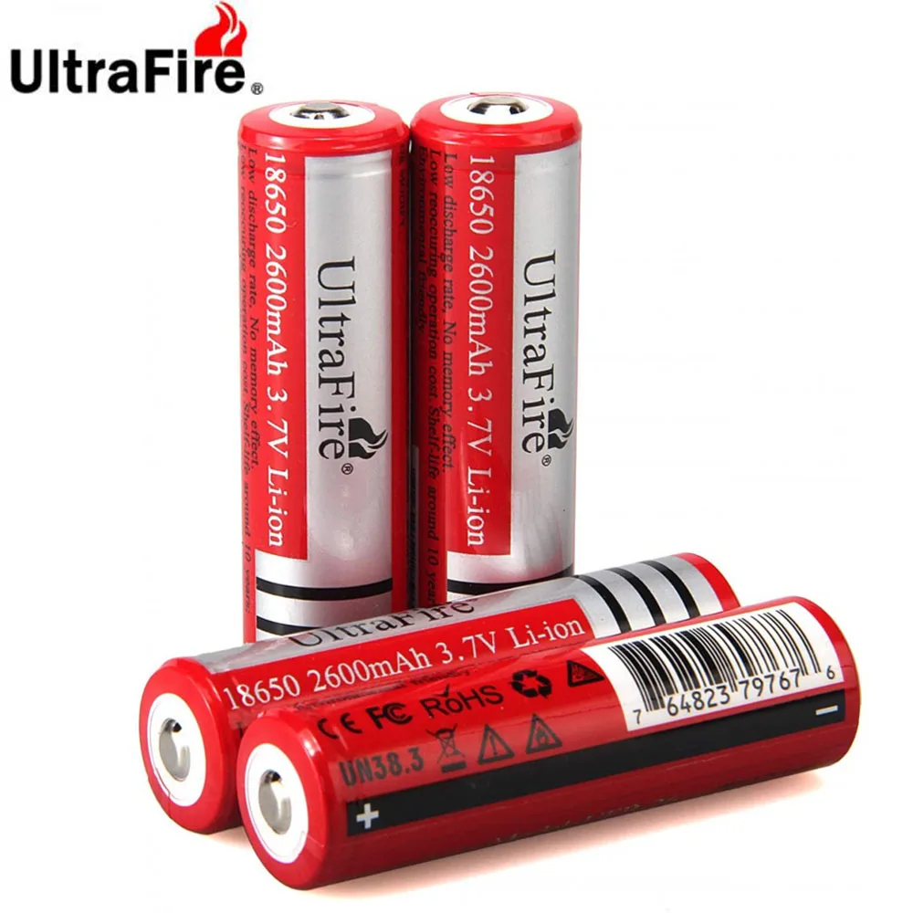 UltraFire 3.7V 18650 Battery True Capacity 2600mAh Li ion Rechargeable