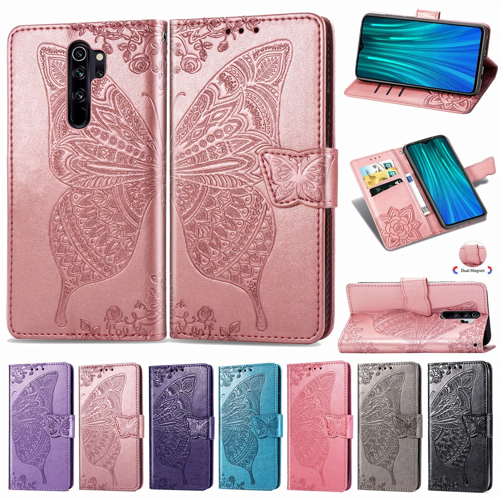 Чехол-Кошелек для карт для Red mi Note 8 Pro 8A, откидная крышка, книжка с бабочкой, милый 3d чехол с рисунком из мультфильма, чехол для телефона Red mi Note8 8Pro