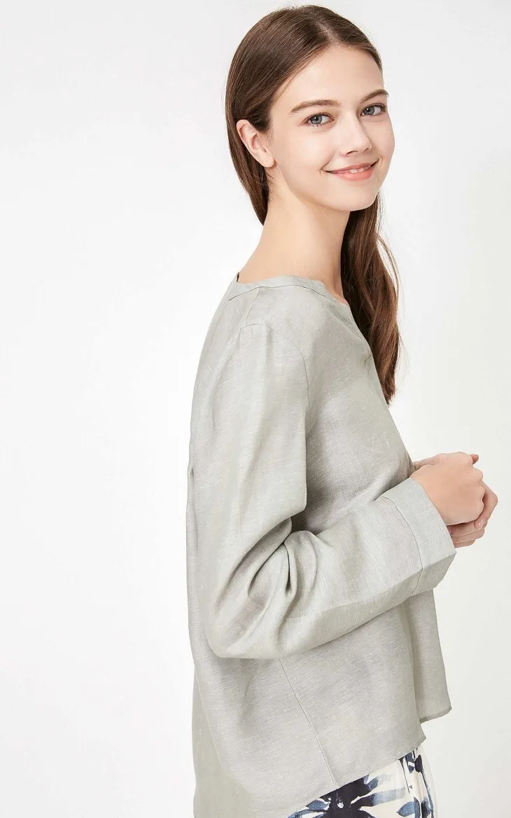 Vero Moda женская льняная свободная одежда для отдыха с v-образным вырезом | 3192P9502