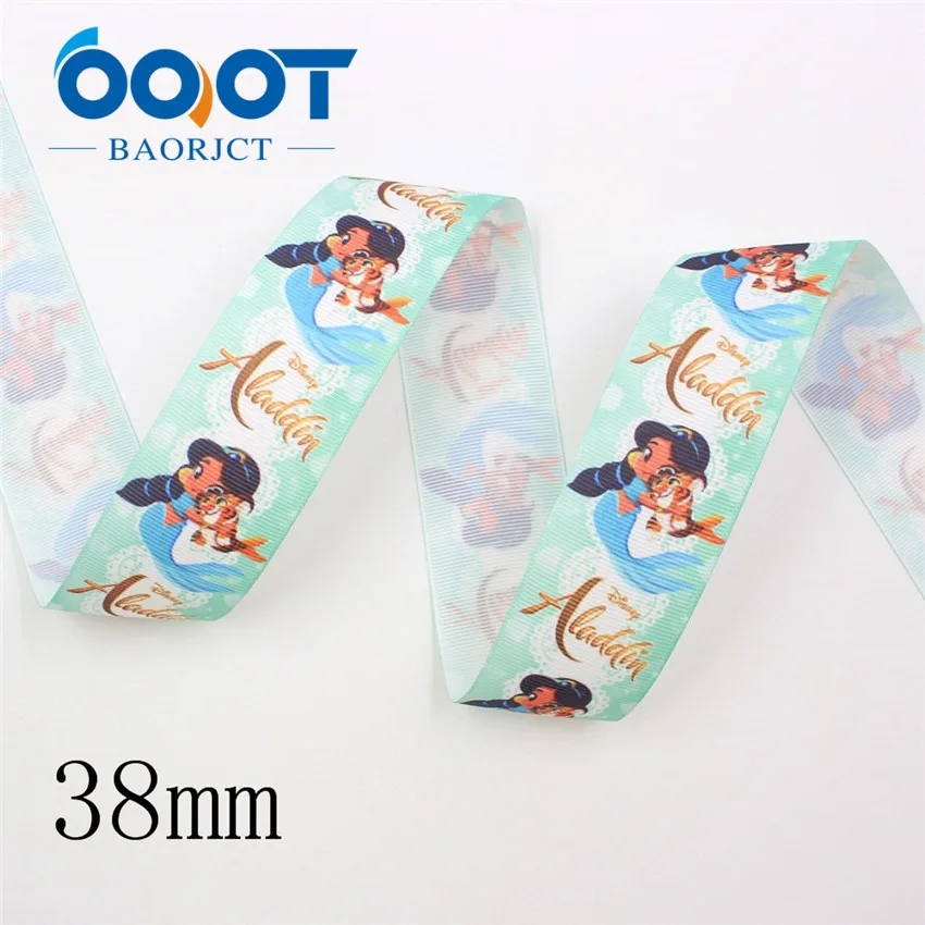 OOOT BAORJCT I-19809-1839, 38 мм 10 ярдов мультфильм термотрансферные печатные корсажные ленты, ленты ремесла, лук крышка DIY аксессуары - Цвет: I-19809-1846