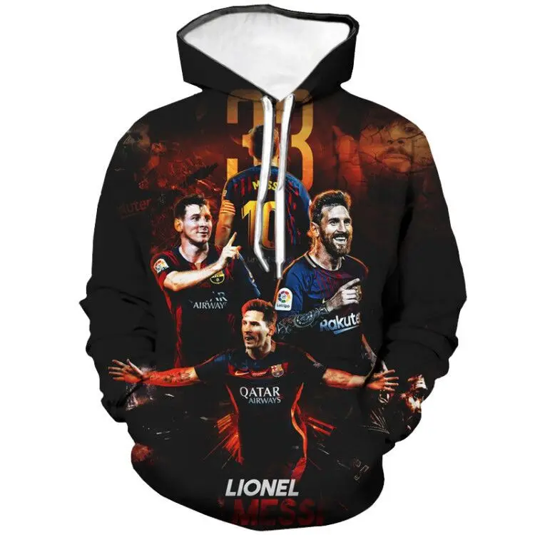 Messi 3d hoodie Messi/толстовка с капюшоном; спортивная одежда с объемным рисунком «Барселона»; одежда для родителей и детей; одинаковые комплекты для семьи; уличная одежда; подарки для детей; Прямая поставка - Цвет: Messi 3d hoodie