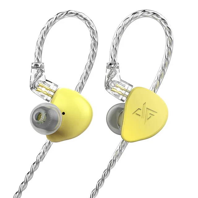 Auglamour F300 Динамический драйвер HiFi металлический музыкальный монитор спортивные наушники-вкладыши Наушники 0,78 мм съемный кабель - Цвет: F300 yellow