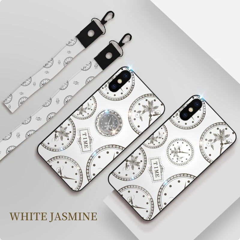 white Силиконовый чехол для телефона с магнитным кольцом для iphone 6, 6s, 7, 8 Plus, 11 pro, x, xs, max, xr, 10, роскошный Магнитный 3D чехол для задней панели, чехол etui - Цвет: white