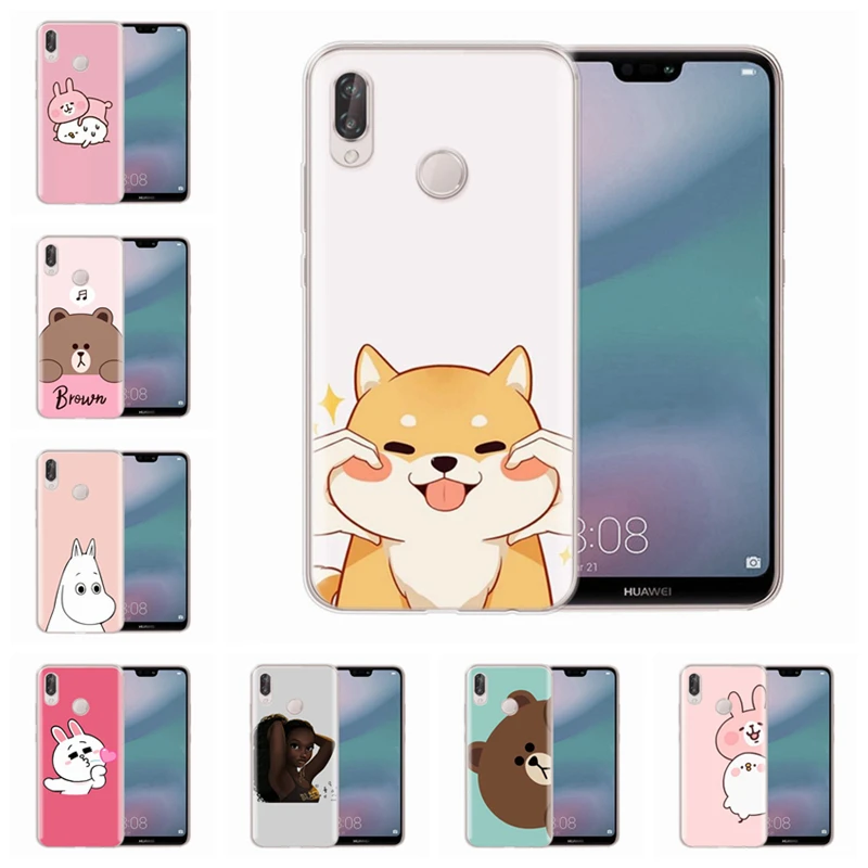 Чехол из ТПУ для huawei P Smart P9 P10 lite/P8 Lite Y5 II/Nova 3 Honor 7A 8A 8X 8C 9 10 mate 20 цветной мягкий чехол