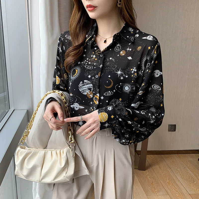 Sun Moon Star Funny 3D Printing Unisex Shirt Women/Men Casual Long Sleeve  Cool Loose Button Streetwear Overclothes Oversize 6XL - AliExpress