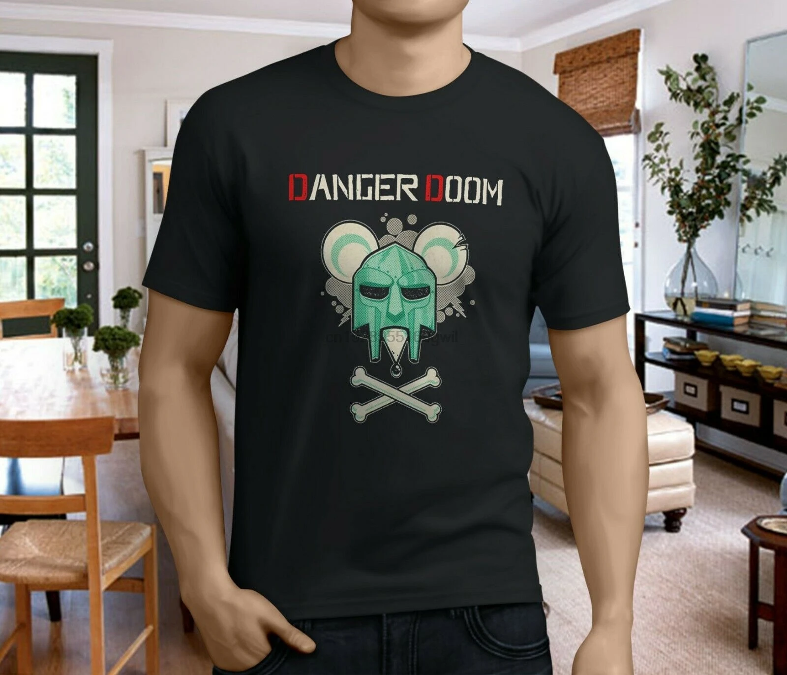 New Popular MF Doom Mm Food Rap Hip Hop Mens Black T-Shirt S-3XL |