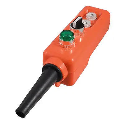 

220V Hoist 2 Position Selector Latching Green Lamp Up Down Push Button Switch