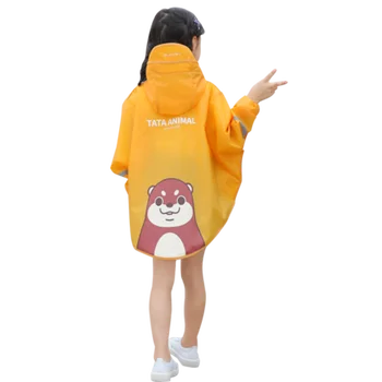 

Cartoon Yellow Clear Raincoat Kids Rain Poncho Rain Coats Children Long Waterproof Suit Plastic Suit Capa De Chuva Rain Gear