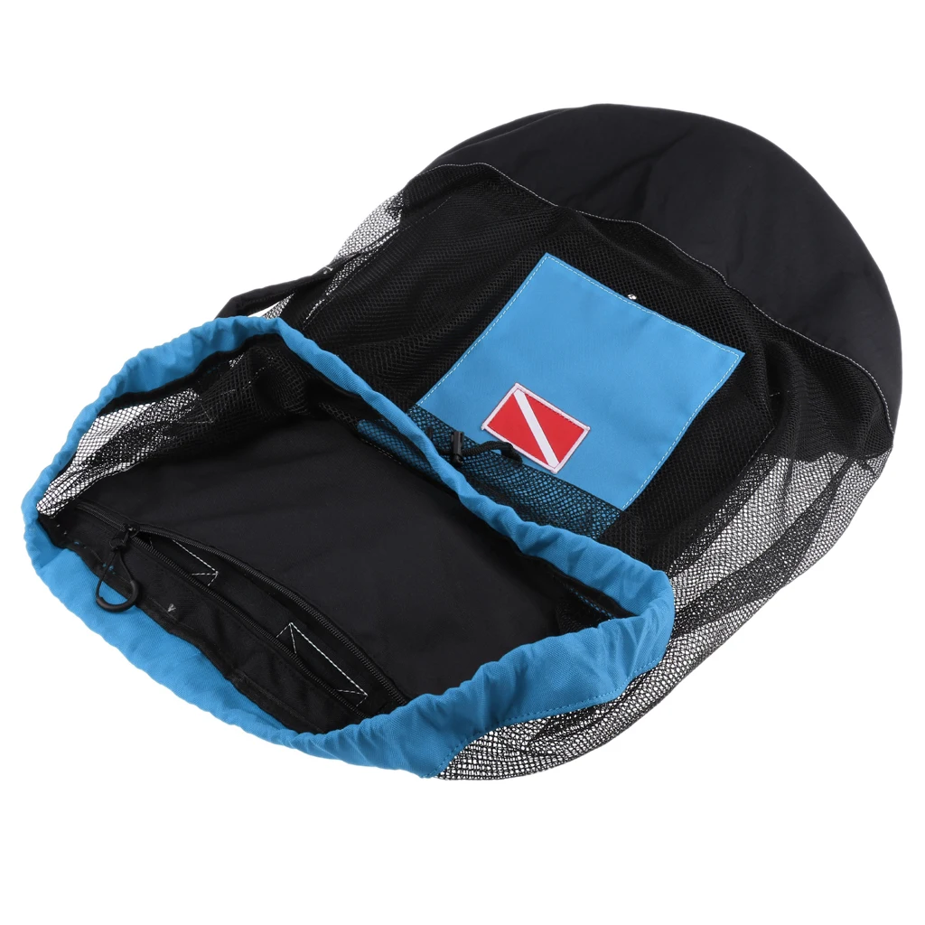 Mesh 400D Oxford Fabric Scuba Diving Snorkeling Mesh Backpack Dive Gear Dry Bag Sack Pack Scuba Diving Mesh Backpack