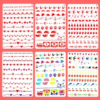 

15pcs/set Plastic Drawing Template Ruler Stencil Painting Board DIY Album Decor PXPA