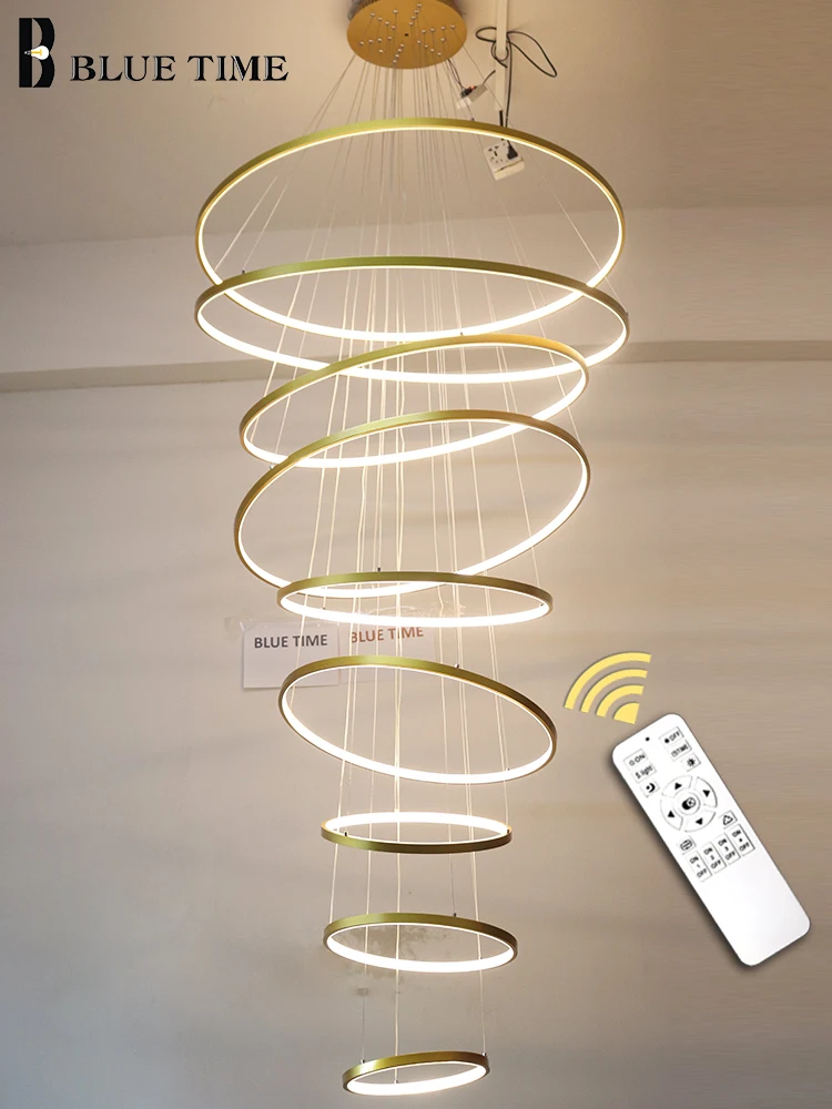 Новые поступления светодиодный подвесной светильник плафон круглые кольца для