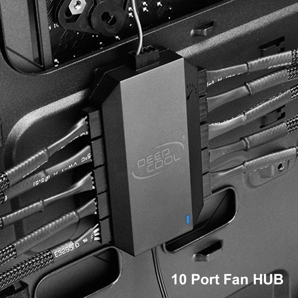 Deepcool FH-10 3pin 4Pin втулка вентилятора материнской платы PWM Чехол 12V 10 Порты