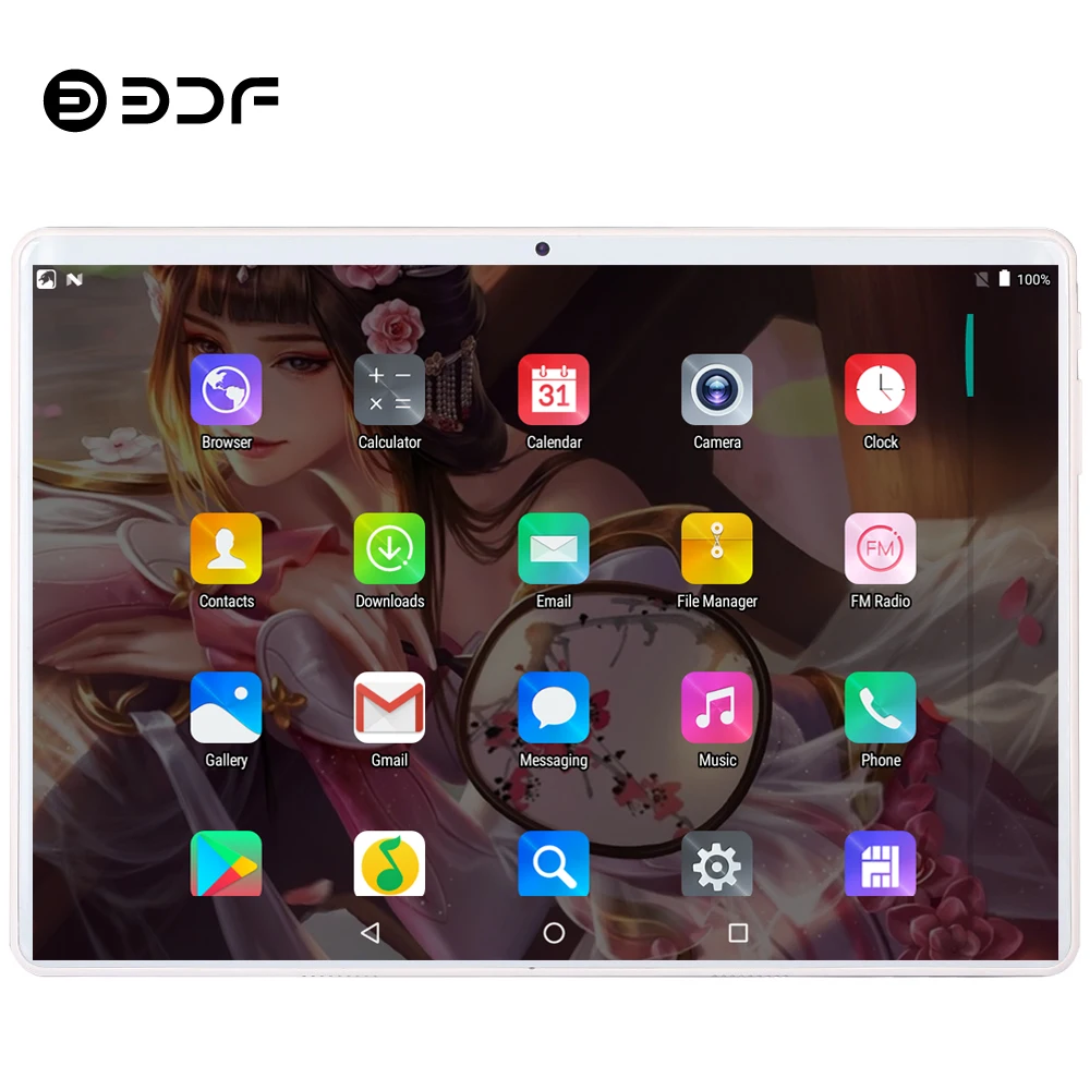 BDF, новая система, 10 дюймов, Android 9,0, планшетный ПК, 4G, телефонный звонок, 2.5D, закаленное стекло, десять ядер, 8 ГБ/128 ГБ, две sim-карты, WiFi, Bluetooth, планшет