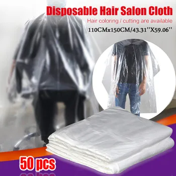 

Waterproof Disposable Hair Salon Capes Washing Pads Shampoo Cape 50/100 Pieces Per Package Disposable Hair Dye Cape Durable PE