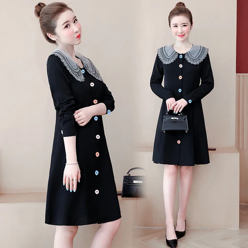 

Plus Size Dresses For Women 4xl 5xl Peter Pan Collar Dress Women Lace Ladies Dresses Vestidos De Fiesta De Noche Maxi Dress