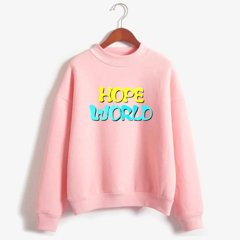 sweatshirt 2 Bangtan boys в Корейском стиле модная обувь с высоким, плотно облегающим шею воротником с О-образным вырезом толстовки в стиле kpop Женская одежда оверсайз bangtan кофта с капюшоном - Цвет: sweatshirt 2