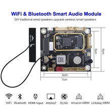 WIFI Bluetooth 5.0 odbiornik Audio DIY inteligentny Adapter moduł tablicy z AirPlay DLNA Multiroom HDMI ARC optyczny AUX USB I2S