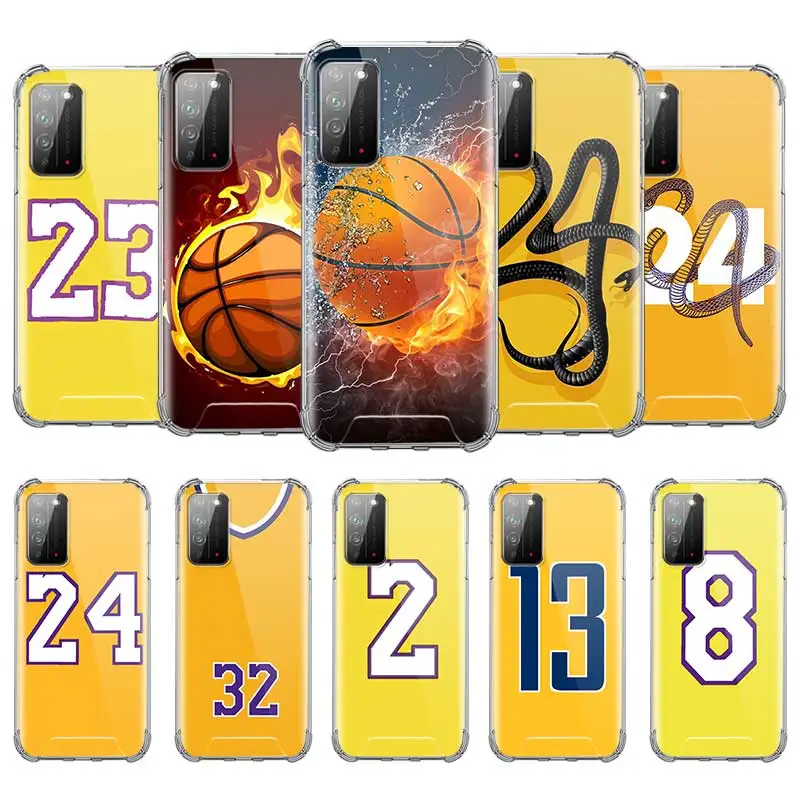 Черный чехол Mamba Kobe для Huawei Honor 8X 8S 9S 20 9C 9A 9X 10 Lite 20S Y9 Y7 Y6 Y8s осенний защитный телефона