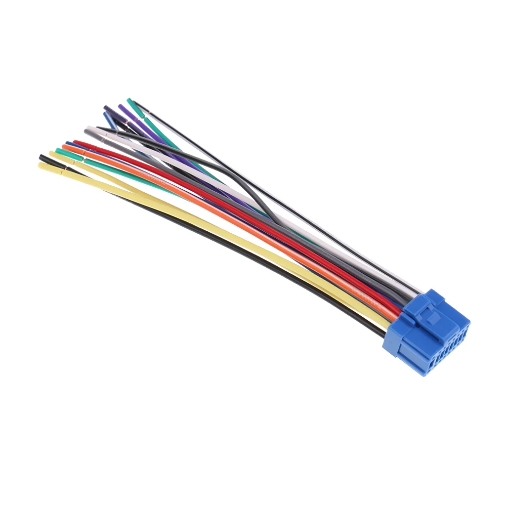 16Pin Copper Wire Harness Blue Plug Connector Adaptor Assembly Cable for Pioneer AVH-P6500DVD AVIC-N1 N2 N3