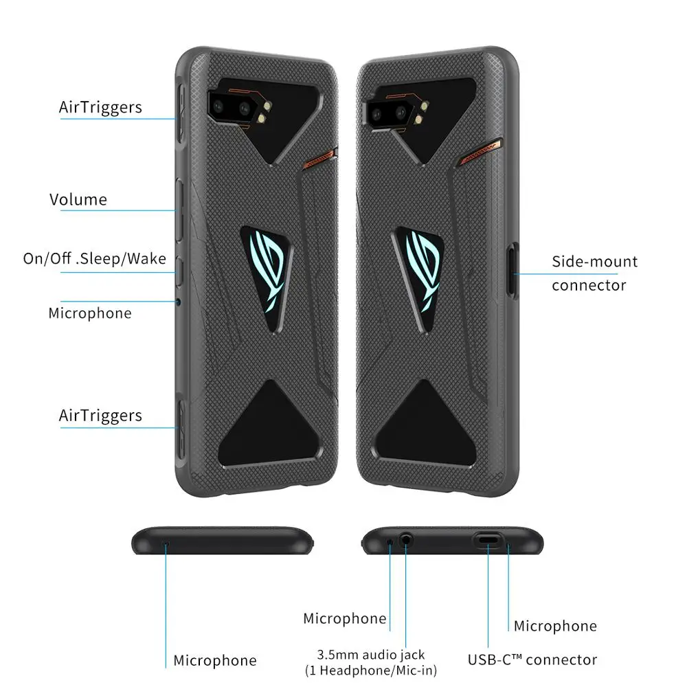 Для Asus ROG Phone II чехол матовый Мягкий силиконовый чехол для телефона Asus ROG Phone 2 Phone2 чехол