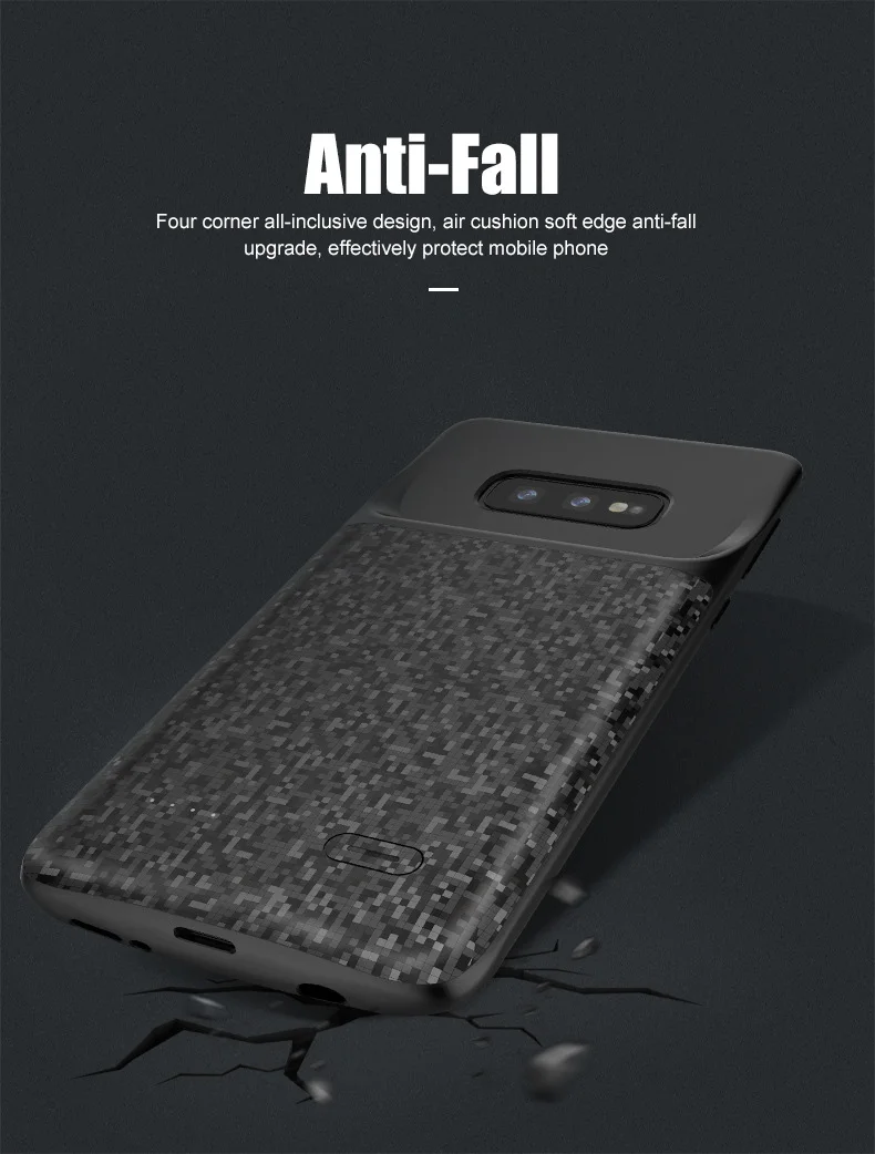 XGODY батарея чехол для samsung Galaxy S10e силиконовый ударопрочный аккумулятор зарядное устройство чехол 4700 мАч тонкий внешний аккумулятор чехол