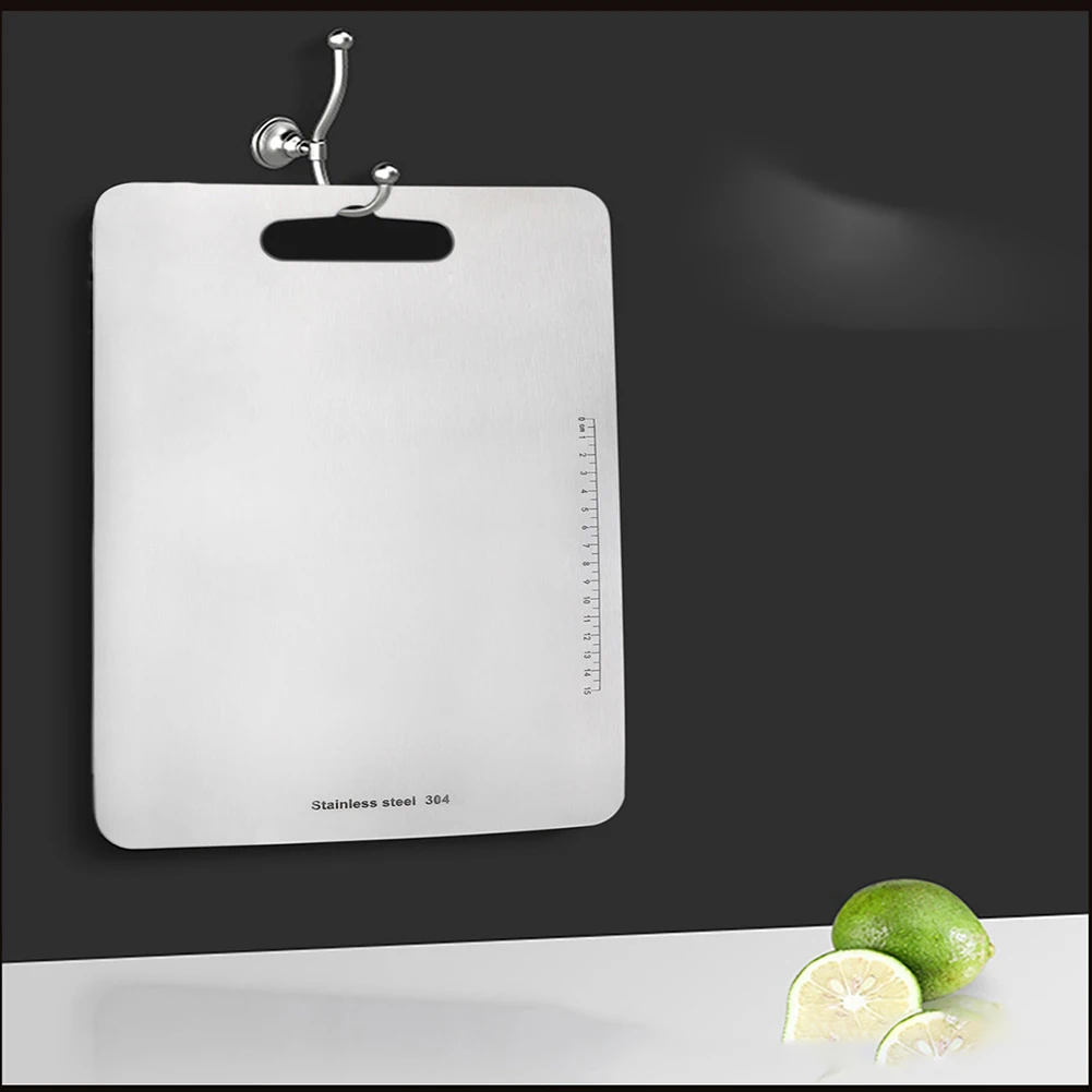 304 Stainless Steel Sturdy Cutting Board Kitchen Fruit Hanging Scales Home Rust Free Easy Clean Rectangle Chopping Blocks Tool