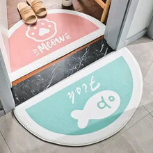 Напольный коврик, коврик для двери, спальни, фойе, половинчатый коврик, Впитывающий Коврик для ног, коврик для туалетной двери, нескользящий коврик, ковер