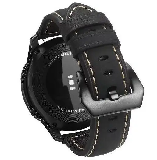 22 мм 20 мм ремешок из натуральной кожи для huawei gt 2 amazfit bip ремешок для samsung gear sport S3 классический ремешок galaxy Watch 42 мм 46 мм