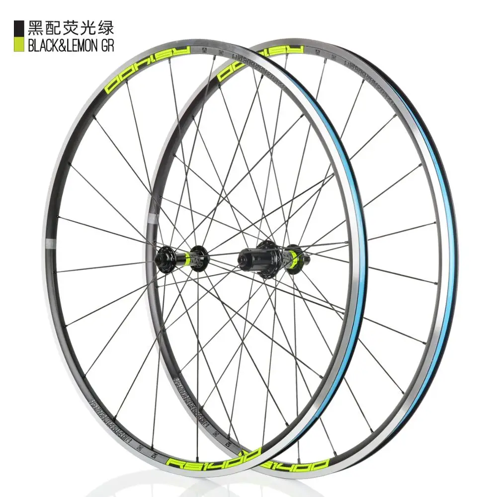 KOOZER RS1400 Road Bike 700C Wheelset Front 2 Rear 4 Bearing 4 claws 48T 21MM Rim Flat spoke Wheels Ultra light 1480g climbing
