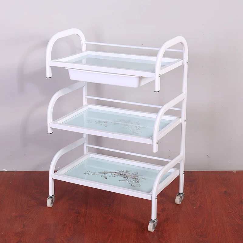 Тележка для салона красоты с выдвижным ящиком на третьем этаже| |