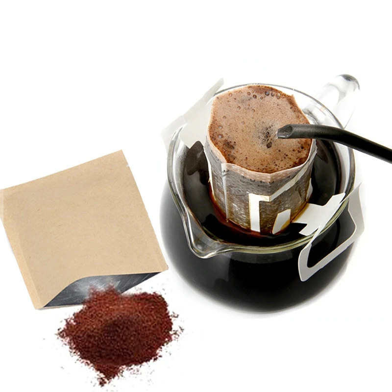 

Hot Sale 200 Set Combination Coffee Filter Bags And Kraft Paper Coffee Bag,Portable Office Travel Drip Coffee Filters Tools Set