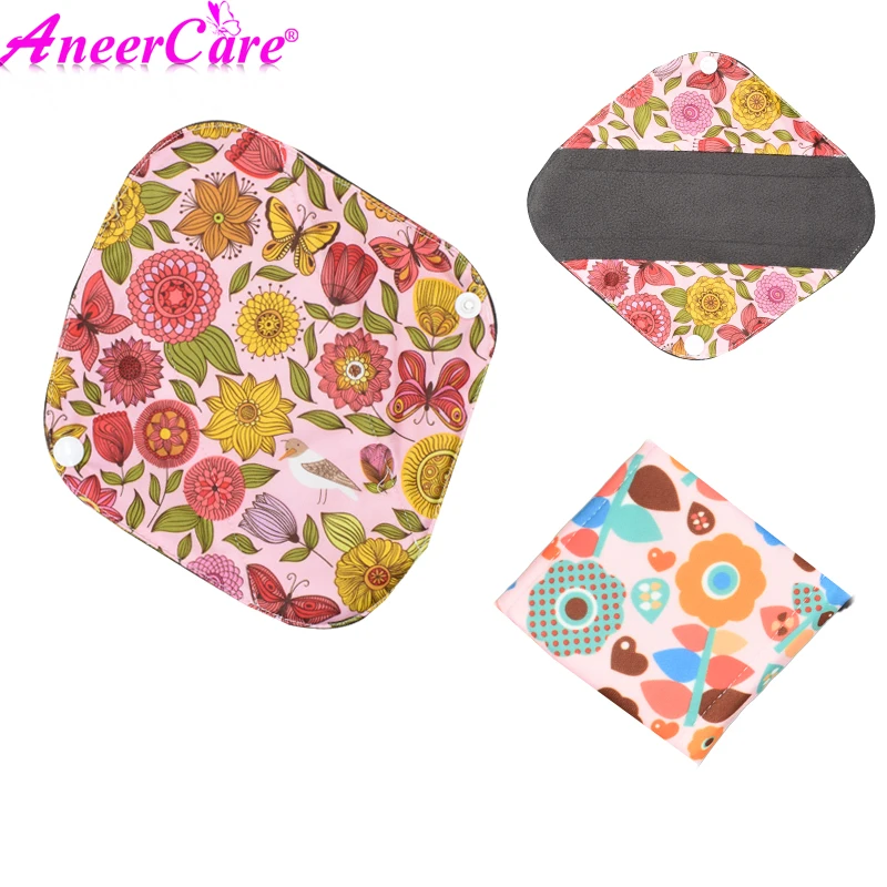 10pcs reusable panties serviette hygiene lavable femmes wasbaar maandverband cloth menstrual pads wasbare inlegkruisjes sanitary