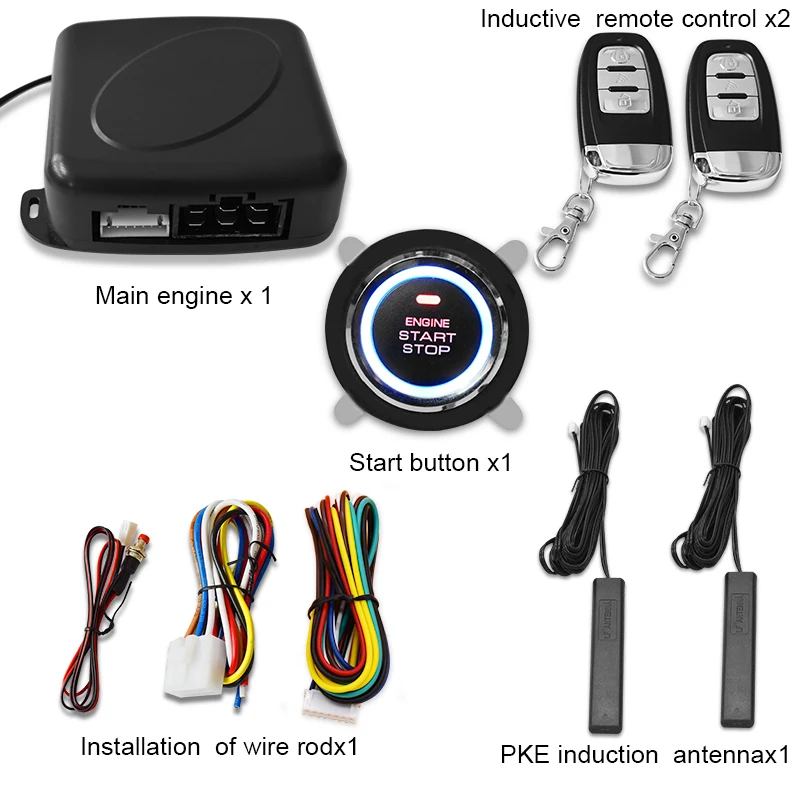 Car  Remote Control PKE Car Keyless Entry Engine Start Alarm System Push Button Remote Starter Stop Auto