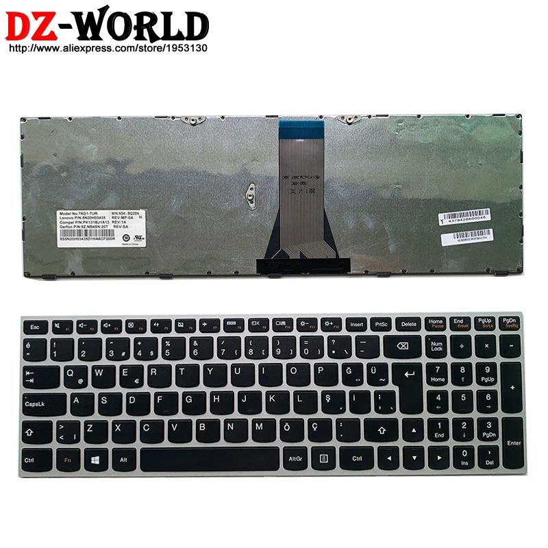 Новая Оригинальная клавиатура для ноутбука с индейкой Lenovo E51-35 80 30 B70-80 B71-80 Z50-70 75
