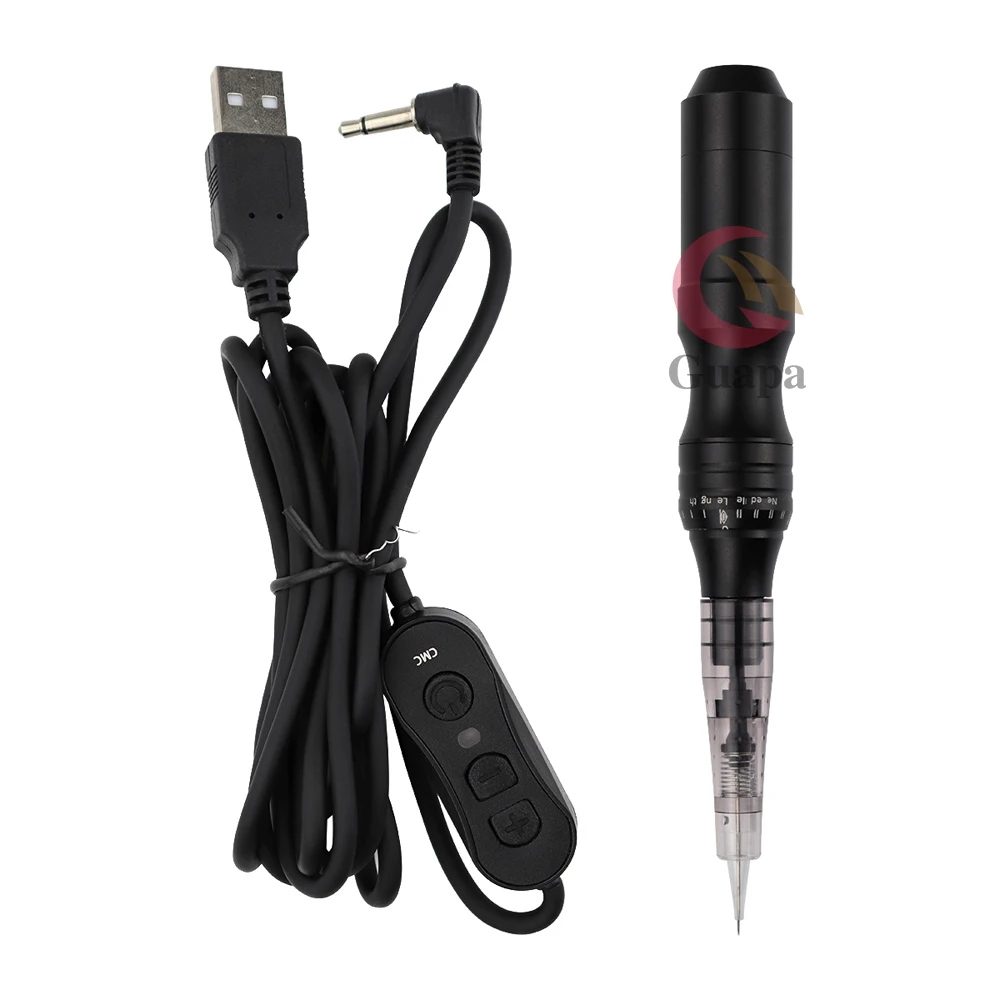 Черная машинка для перманентного макияжа ручка татуажа бровей век губ