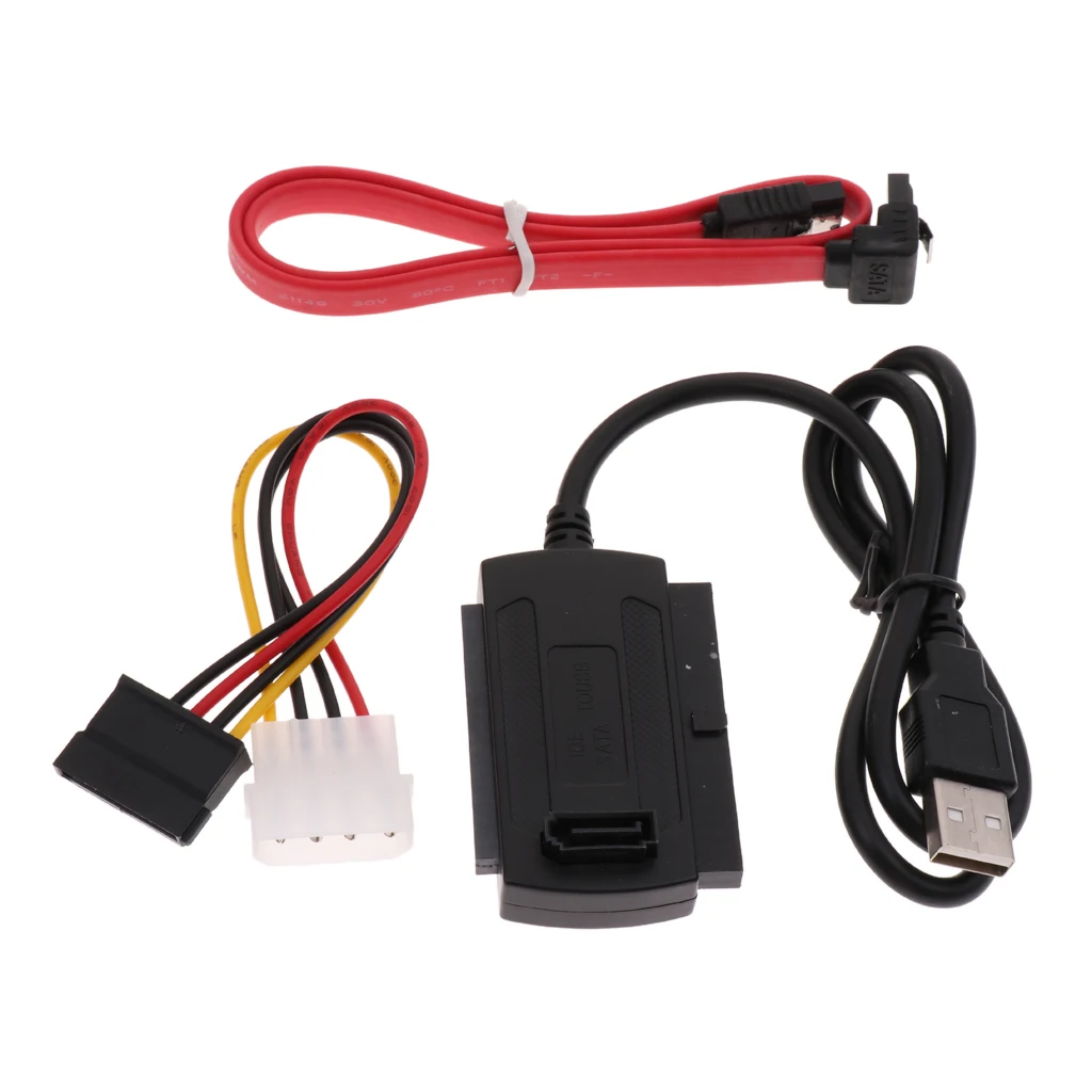 Переходник с USB на 2 5/3 5 дюйма SATA IDE кабель-переходник и шнур питания | Компьютеры