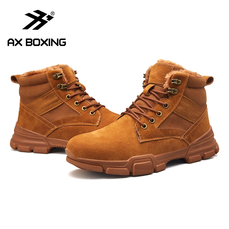 AX BOXING/ мужские зимние ботинки; ботильоны; высококачественные мужские уличные рабочие ботинки; большие размеры 44