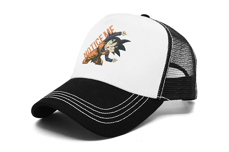 Климат Dragon Ball Trucker Кепка s забавная Милая Кепка GOKU Notice Me летняя крутая сетчатая Кепка Trucker s оранжевая Кепка для мужчин, женщин и детей