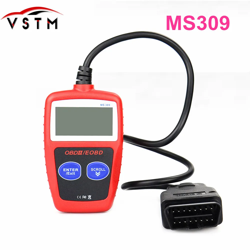 MS309 OBD2 сканер считыватель кодов автомобиля MS 309 Авто Бортовая Система диагностики 2 автомобиля для диагностики двигателя считыватель кодов лучше, чем ELM327 OBD