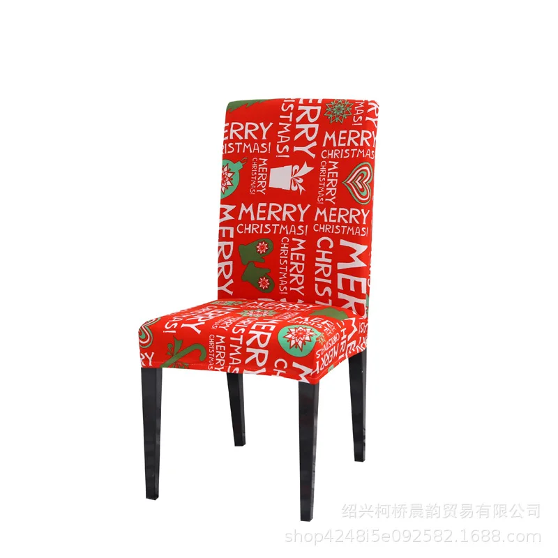 Kerst Stoel чехол Grote Elastische Zetel Stoelbekleding Xmas стрейч Hoge ковер Kussenovertrekken для Kerst Banket Вечерние - Цвет: 1