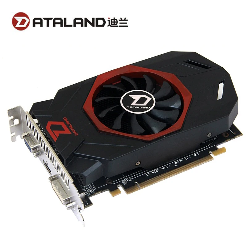 Dataland R7 240 2GB GPU graphics card for AMD radeon R7 240 2g graphics card DVI HDMI 2560 ×  1600 video memory, 4600mhz game ma best graphics card for gaming pc
