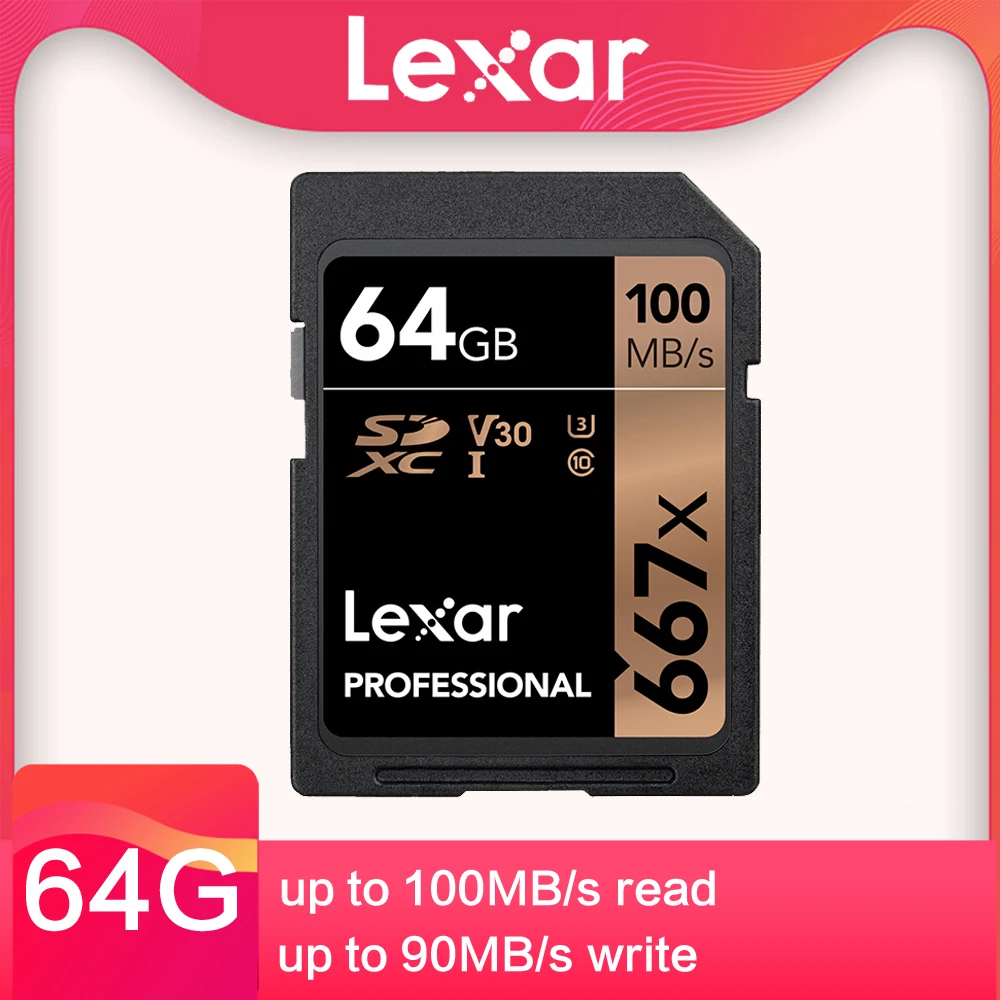 Lexar 667xSD карта памяти 256G 64G 128G SDXC класс 10 tf карта C10 UHS-I 100 МБ/с./с флэш-карта для Full HD камеры