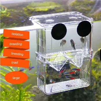 

Acrylic Fish Breeding Box Fine Workmanship Floating Design Save Space Aquarium Isolation Double Guppies Hatching Incubator
