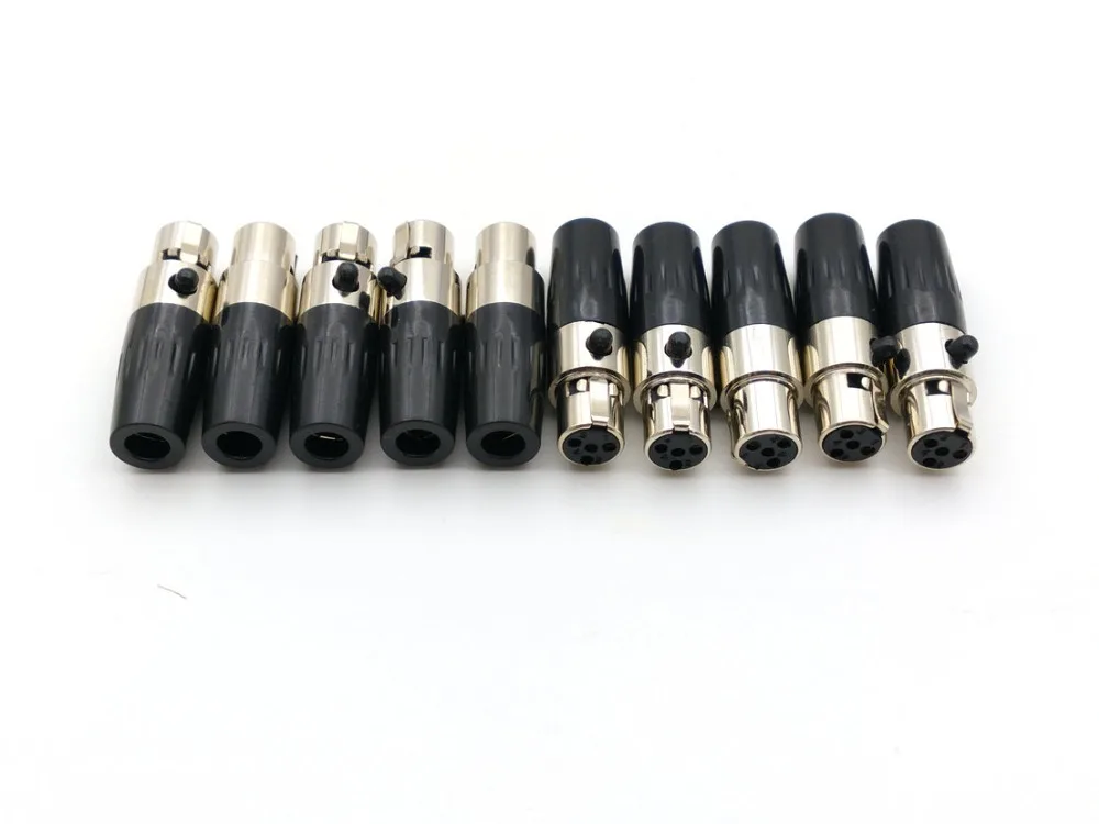 10 шт. Mini 4 Pin Mini XLR в он-лайн со штекера на гнездо переходник разъема