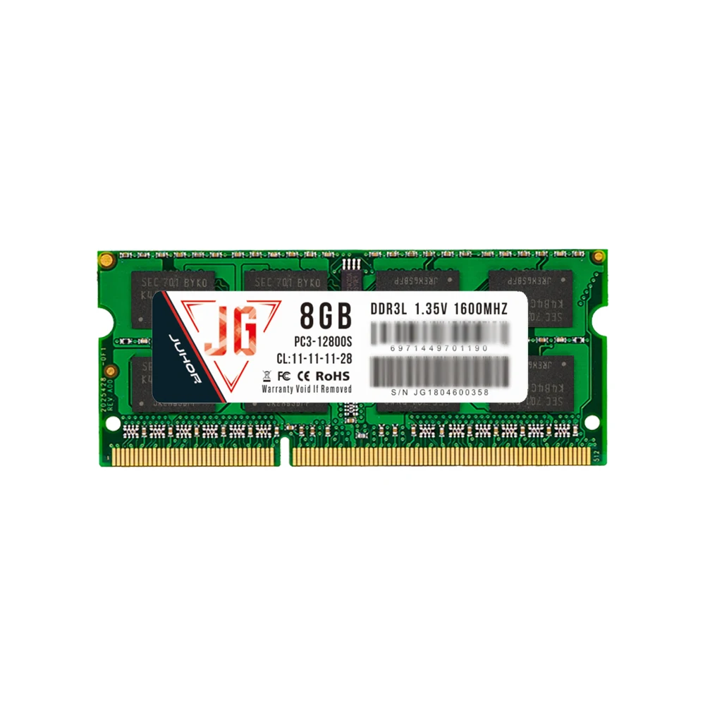 Оперативная память для ноутбука Juhor DDR3L 4 ГБ 8 ГБ 1600 МГц DDR3 so-dimm 1,35 в 1,5 В для ноутбука оперативная память 204pin память для ноутбука