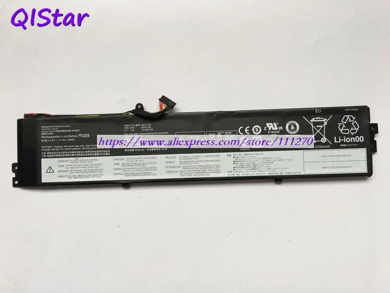QISTAR 14,8 V 3100mAh натуральная 45N1138 45N1139 45N1140 45N1141 Аккумулятор для ноутбука lenovo ThinkPad S431 S440 V4400u серии