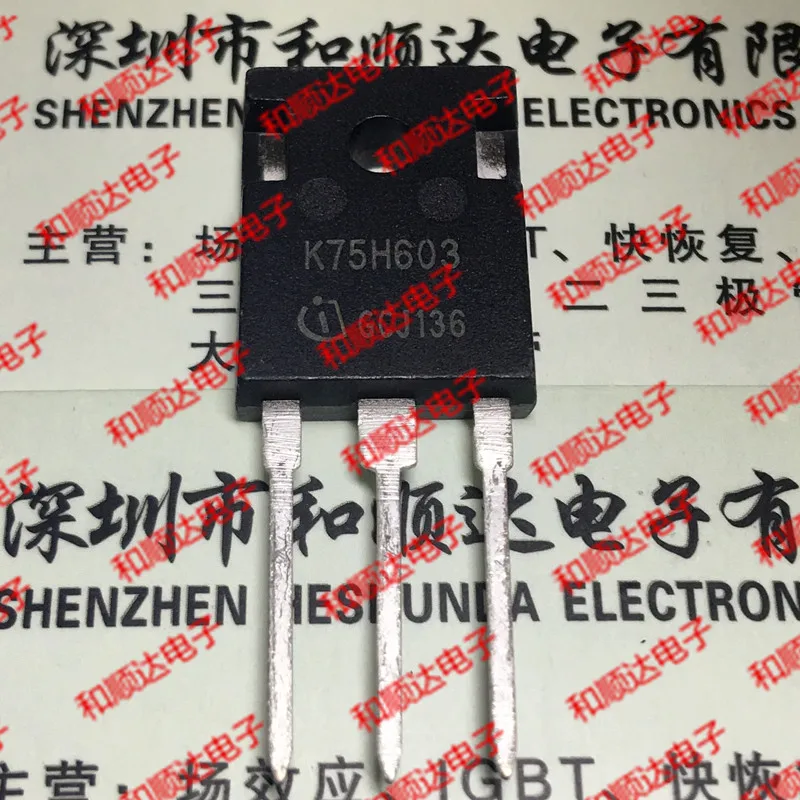 5 шт./лот IKW75N60H3 K75H603-247 с изолированным затвором(IGBT) 600V 75A